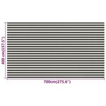 vidaXL Tapis de tente anthracite et blanc 400x700 cm PEHD