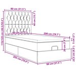 vidaXL Cadre de lit ottoman avec matelas noir 80x200 cm velours