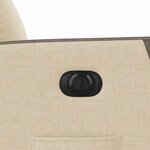 vidaXL Fauteuil inclinable électrique Crème Tissu