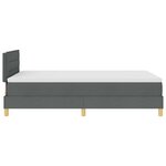 vidaXL Lit à ressorts avec matelas et LED gris foncé 120x190 cm en tissu