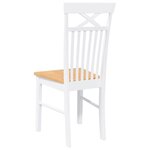 vidaXL Chaises à manger 2 Pièces blanc bois massif caoutchouc
