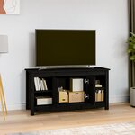 vidaXL Meuble TV Noir 103x36 5x52 cm Bois de pin massif