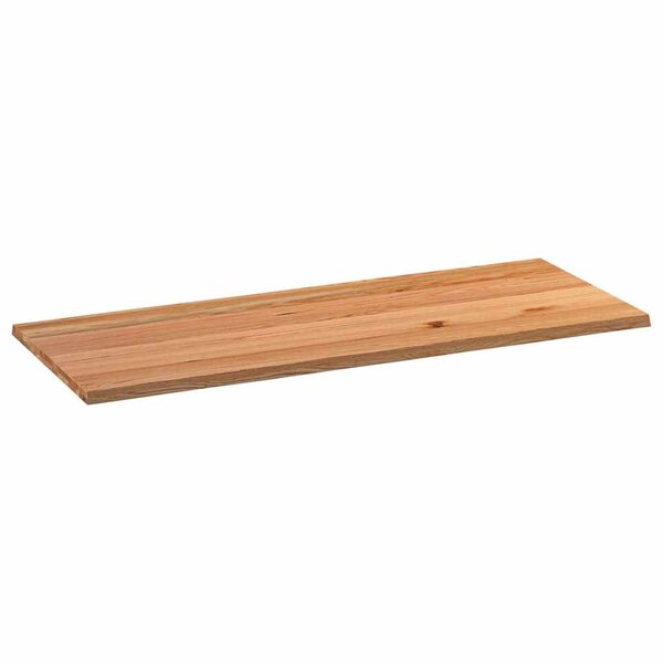 vidaXL Dessus de table marron clair bois chêne massif rectangulaire
