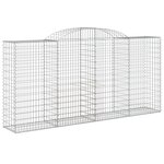 vidaXL Paniers à gabions arqués 6 Pièces 300x50x140/160 cm fer galvanisé