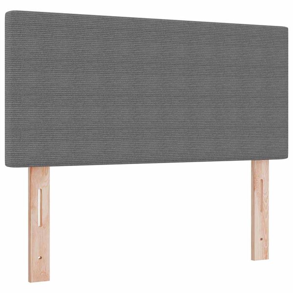 Tête de lit LED vidaXL Design Simple Gris Clair 80 cm Tissu Velours Côtelé