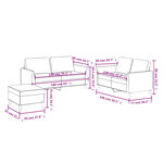 vidaXL Ensemble de canapés 3 Pièces avec coussins Noir Similicuir