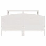 vidaXL Cadre de lit sans matelas blanc 160x200 cm bois de pin massif