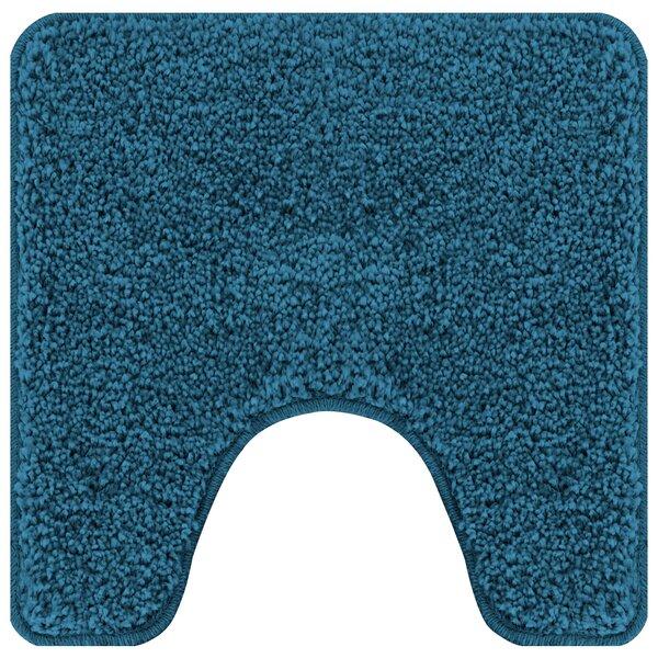 Tapis de bain U en forme de U bleu 50x50 cm en polypropylène antidérapant