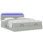 VidaXL Cadre de lit ottoman et matelas gris clair 160x200cm velours