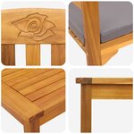 vidaXL Ensemble de salon Rose de jardin 3 Pièces Naturel