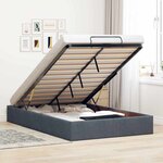 vidaXL Cadre de lit ottoman sans matelas gris foncé 120x200 cm velours