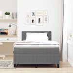 vidaXL Lit avec sommier avec matelas Gris Clair 120x200 cm Tissu velours côtelé