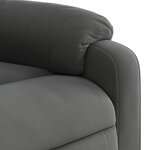 vidaXL Fauteuil inclinable de massage gris foncé tissu microfibre