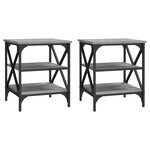 vidaXL Tables d'appoint 2 Pièces Sonoma gris 40x42x50 cm Bois ingénierie