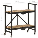 vidaXL Chariot de cuisine 87x36x81 cm Bois massif de manguier