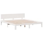 vidaXL Lit bibliothèque sans matelas blanc 180x200 cm bois pin massif