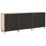 vidaXL Buffet 3 Pièces Blanc 60 x 33 x 75 cm bois de manguier massif