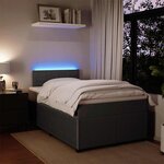 vidaXL Sommier à lattes de lit et matelas gris foncé 120x190cm velours