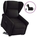 vidaXL Fauteuil inclinable électrique noir tissu