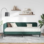 vidaXL Cadre de lit d'angle Vert foncé 90 x 200 cm Velours