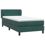vidaXL Sommier à lattes de lit et matelas vert foncé 90x210 cm velours