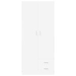 vidaXL Garde-robe Blanc 80x52x180 cm Bois d’ingénierie