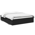 vidaXL Cadre de lit sans matelas noir 150x200 cm
