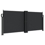 vidaXL Auvent latéral rétractable noir 100x1000 cm