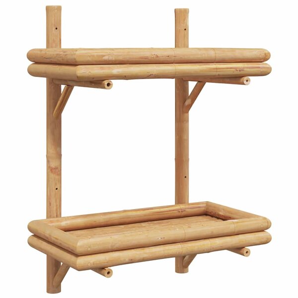 vidaXL Étagère Murale avec étagère Marron 45 x 26 x 60 cm Bambou