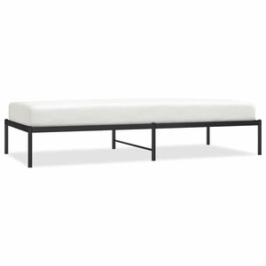 vidaXL Cadre de lit métal sans matelas noir 90x200 cm