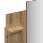 vidaXL Coiffeuse avec miroir chêne artisanal 96x39x142 cm