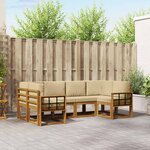 vidaXL Ensemble de canapés d'extérieur 6 pc Naturel et Beige