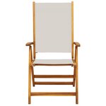 vidaXL Chaises pliables de jardin lot de 2 bois d'acacia et textilène