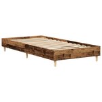 vidaXL Cadre de lit sans matelas vieux bois 100x200 cm bois ingénierie