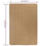 vidaXL Tapis en jute avec support en latex 70 x 130 cm Naturel