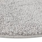 Tapis shaggy vidaXL avec dos en latex gris ø90 cm