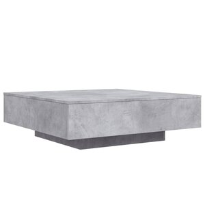 vidaXL Table basse gris béton 100x100x31 cm bois d'ingénierie