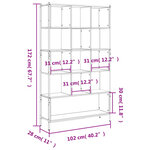 vidaXL Bibliothèque chêne sonoma 102x28x172 cm bois d'ingénierie