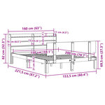vidaXL Cadre de lit avec tête de lit sans matelas 150x200 cm