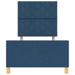 vidaXL Cadre de lit avec tête de lit Bleu 90 x 200 cm tissu