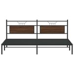 vidaXL Cadre de lit sans matelas chêne marron 200x200 cm