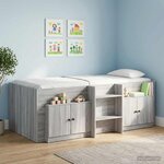 vidaXL Armoire de lit 2 Pièces Sonoma gris 66 x 35 x 48 cm