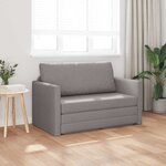 vidaXL Canapé-Lit 110cm Taupe tissu