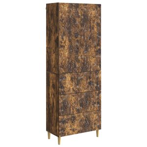 vidaXL Ensemble de Meubles 2 Pièces Chêne fumé 66 x 34 5 x 90 cm