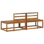 vidaXL Canapé d'extérieur en bout 2 Pièce Naturel 182 5 x 63 x 73 cm