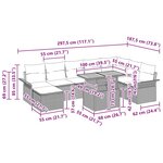 vidaXL Ensemble de canapé de jardin 9 Pièces Beige Poly rotin