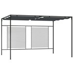 vidaXL Belvédère avec auvent rétractable 4x3x2 3 m Anthracite 180 g/m²