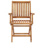 vidaXL Chaises pliables de jardin avec coussins lot de 8 Teck solide
