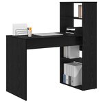 vidaXL Bureau Chêne noir 113 x 54 x 120 cm Bois d'ingénierie