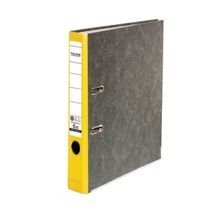 Classeur À Levier Papier Marbré A4 Recycling - Gris-dos Jaune - X 25 - Falken